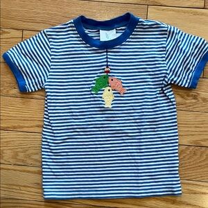 Little English Striped T-shirt with fish detail.